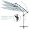 Best Choice Products 10ft Solar LED Offset Hanging Outdoor Market Patio Umbrella w/ Adjustable Tilt